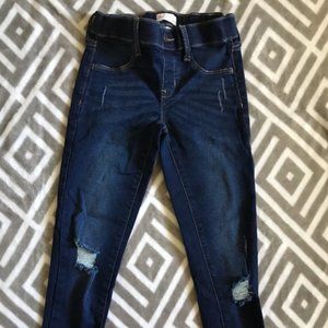 SO - GIRLS Midrise Dark Distressed Skinny Jeans/Jeggings NWT